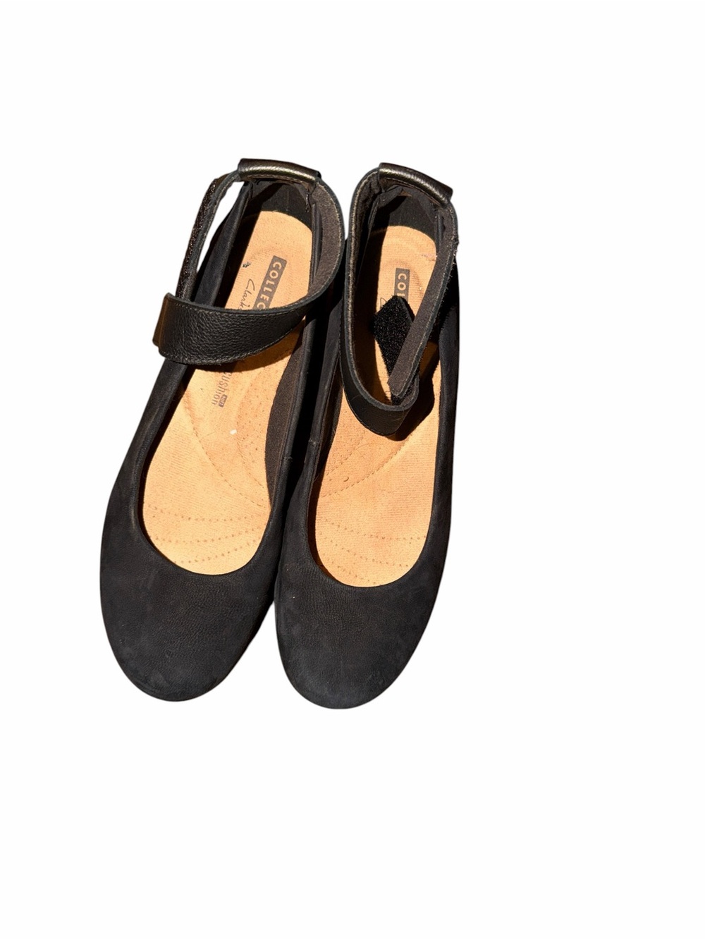 Clay Comfortable Black Mary Jane Flats with Ankle Strap 9